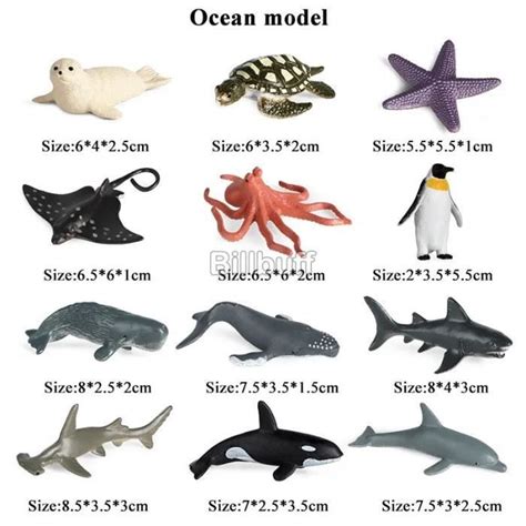 Figures D Animaux Un Figurines D Animaux Marins Baleine Requin