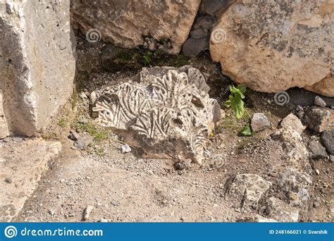 The Ruins Of A Th Century Ad Synagogue Located Near On Mount Arbel