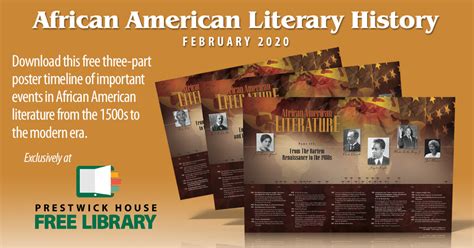 African American Literature Timeline Free Poster Set Prestwick House