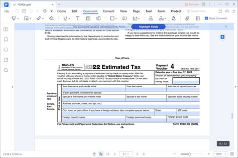 Irs Form Es Printable Forms Free Online