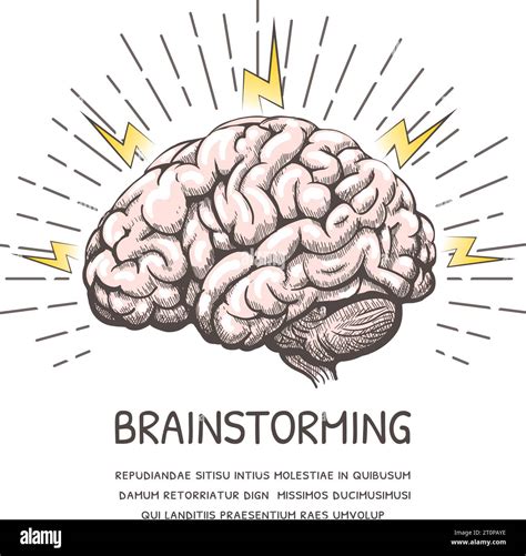 Hand Drawn Brainstorm Retro Poster Stock Vector Image Art Alamy