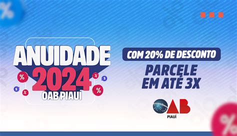 Anuidade 2024 garanta 20 de desconto pagando até 31 de janeiro