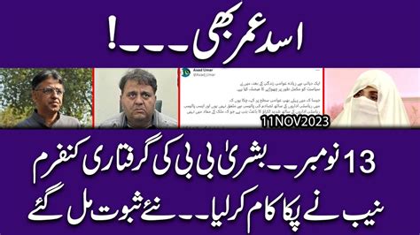 Asad Umar Nay Siyasat Say Rahein Juda Kar Lien 13 November Aur