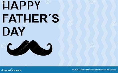 Happy Fathers Day Postal Card Background Stock Vector Illustration Of