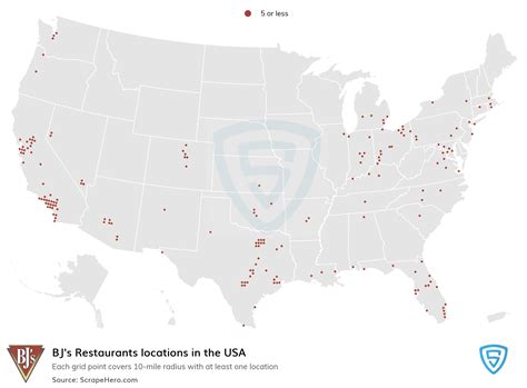 Number of BJ's Restaurants locations in the USA in 2024 | ScrapeHero