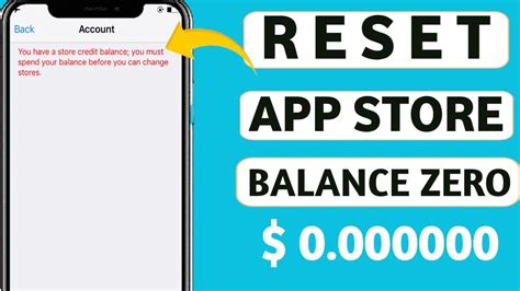 How To Reset App Store Balance To Zero 2024 Youtube