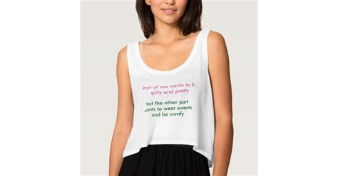 Funny Crop Top Flowy Crop Tank Top Zazzle