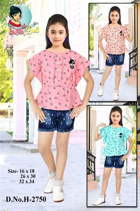 Girl Denim Top And Hot Pant Size At Piece In Kolkata Id