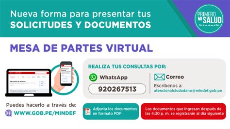 Ministerio De Defensa Implementa Mesa De Partes Virtual Para Atender Al