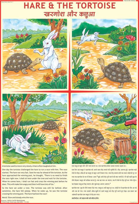 Hare And The Tortoise Story Chart Moral Stories English Stories For