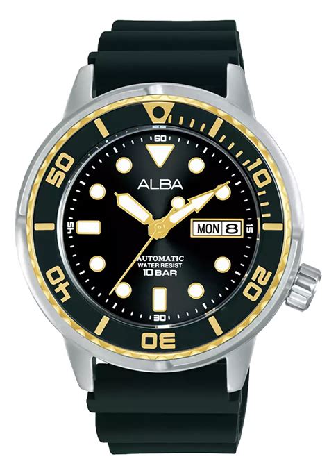 Jual Alba Alba Mechanical Jam Tangan Automatic Pria Silver Black