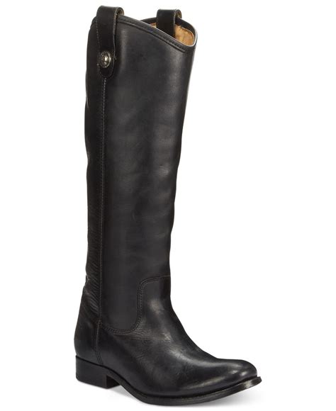 Frye Carson Button Wide Calf Riding Boots In Black Lyst