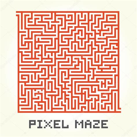 Pixel art maze isolated vector Stock Vector by ©dmitriylo 88966818