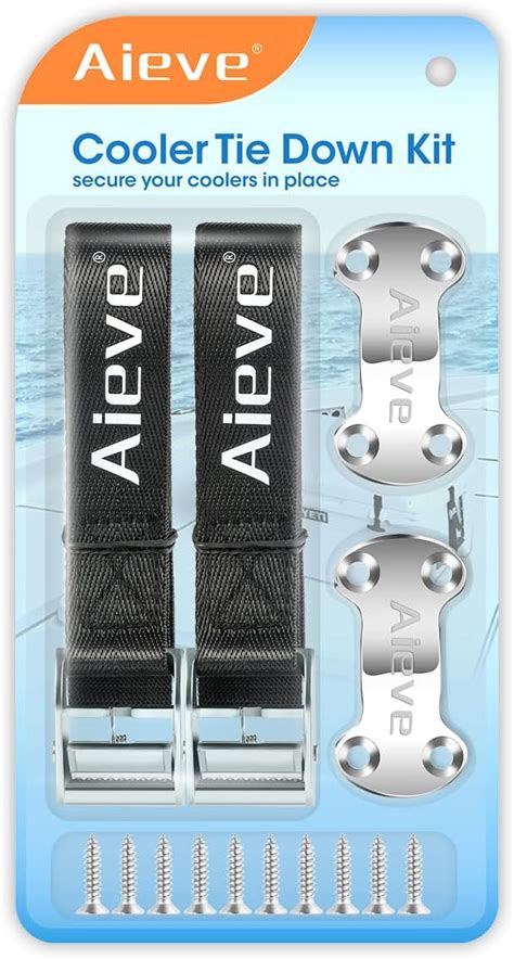 Amazon Aieve Cooler Tie Down Straps Kit Ice Chest Lock Bracket