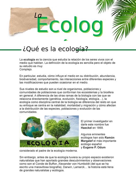 Arriba Imagen Padre De La Ecolog A Moderna Abzlocal Mx