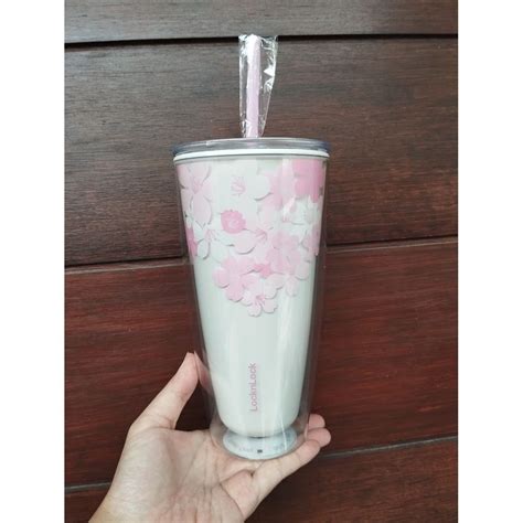 Jual Locknlock Double Wall Cold Cup Ml Tumbler Cherry Blossom