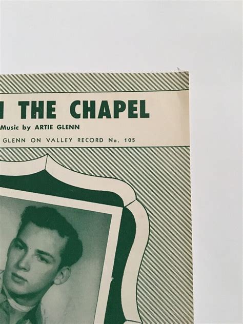 Crying In The Chapel By Artie Glenn Sheet Music 1953 For Voice VINTAGE