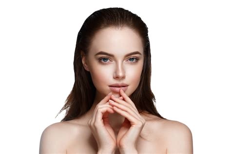 Premium Photo Beautiful Woman Face Portrait Beauty Skin Care Concept