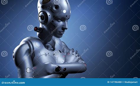 Mujer Del Robot Inteligencia Artificial De La Mujer De La Ciencia