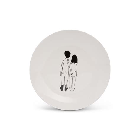 Assiette Naked Couple Back