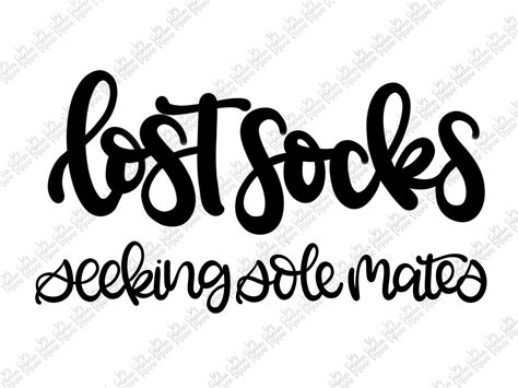 Lost Socks Seeking Sole Mates Handlettered Laundry Room Etsy