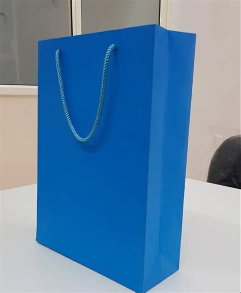 Blue Plain Kraft Paper Carry Bag At Rs 15 Piece Kraft Paper Bags In