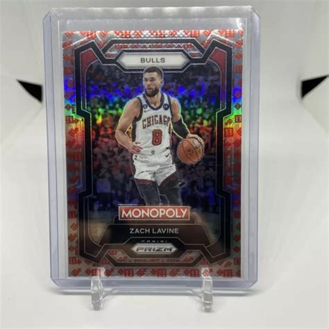 2022 23 PANINI MONOPOLY Prizm 14 Zach lavine dés rouges Prizm SSP