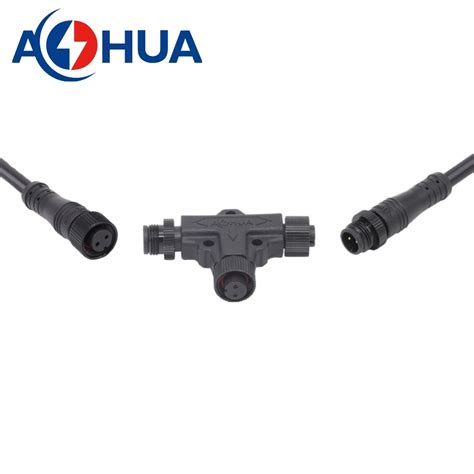 Aohua 3 Way Splitter T Type M12 Light Waterproof 2 3 4 Pin Led Strip Wiring Connector China