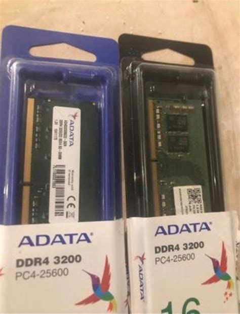 ADATA 16GB Sodimm (Dual) DDR4 3200MHz SODIMM Laptop RAM, Computers ...