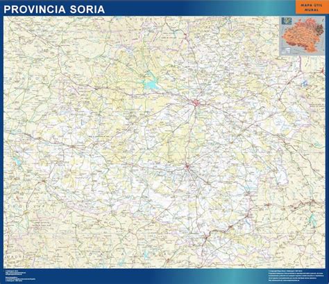 Province Soria wall map from Spain | Wall maps of countries of the World