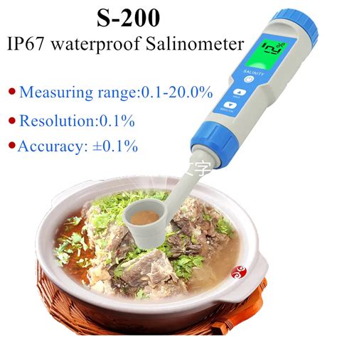 S Ip Waterproof Salinometer Salinity Tester Foods Salt Meter High