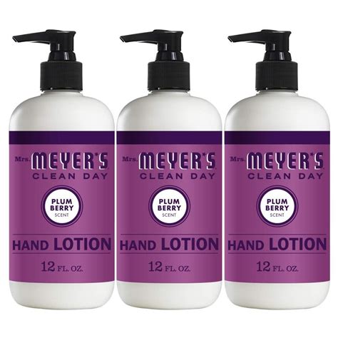 Mrs Meyers Clean Day Hand Lotion Plum Berry Scent 12 Ounce Bottle