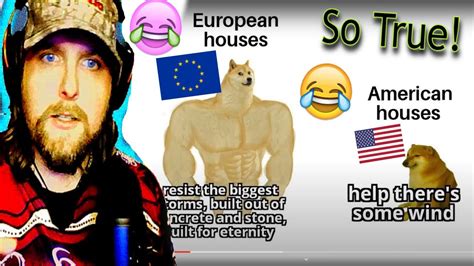 American Reacts To Europe Vs Usa Memes Youtube