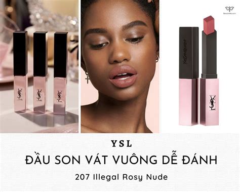 Son YSL Slim 207 Illegal Rosy Nude Glow Matte Màu Hồng Nâu