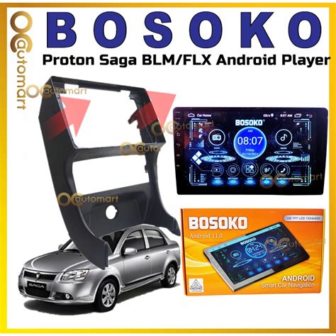 BOSOKO PROTON SAGA BLM FLX FL 2008 2015 Android Player With Casing 9