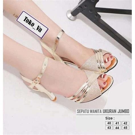 Promo Wolfs No High Heels 7cm Ukuran Jumbo Besar Sepatu Sandal