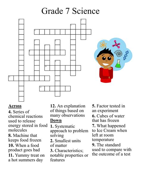 7th Grade Science Vocabulary Crossword Puzzle