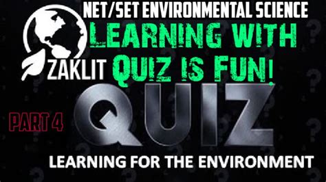 LEARN THROUGH QUIZ PART4 Environmental Science Quiz SOLUTION NTA NET