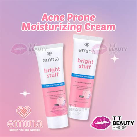 Jual Emina Bright Stuff For Acne Prone Skin Moisturizing Cream 20 Ml