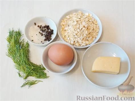 Рецепт: Жареная овсянка с яйцом и сыром на RussianFood.com