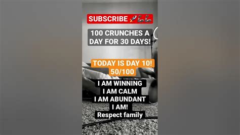 100 Crunches A Day For 30 Days Day 10 50 Youtube