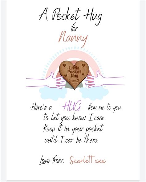 Pocket Hug Printable Printable Templates