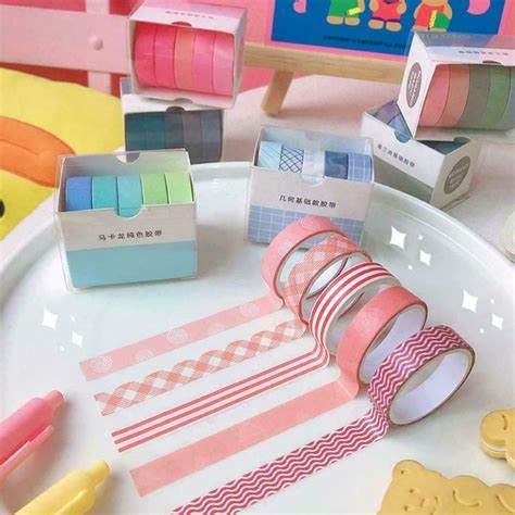 Jual Hunam Set Isi Cutie Washi Tape Masking Tape Bujo Diy