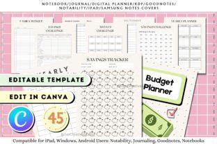 Editable Budget Planner Canva Templates Graphic By Tas Creative Studio