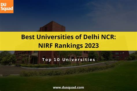 Best Universities Of Delhi Ncr Nirf Rankings Updated 2023