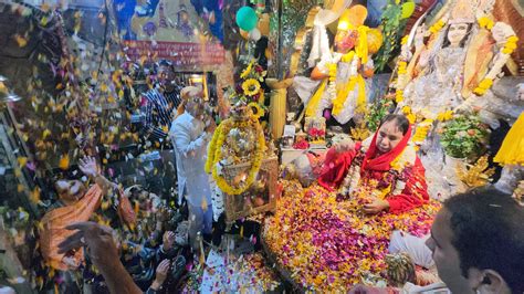 Flowers Holi Festival At Shri Aarti Shiv Durga Temple श्री आरती शिव