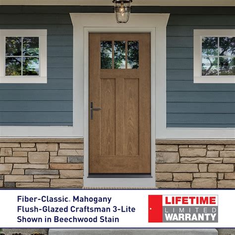 Therma Tru Entry Door 36 In X 80 In X 4 916 In Fiberglass Craftsman