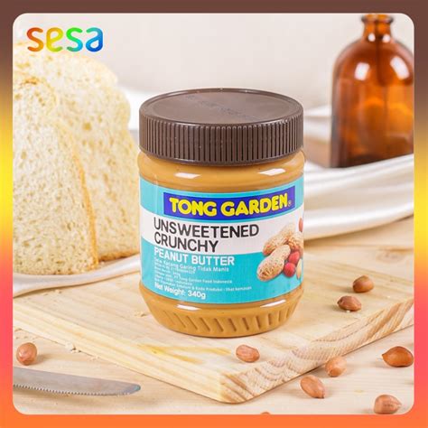 Jual Tong Garden Unsweetened Crunchy Peanut Butter G Selai