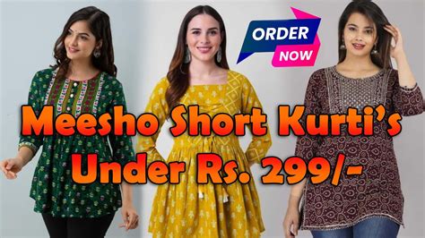 Meesho Short Kurti Haul Under Rs Meesho Shorts Kurti Haul