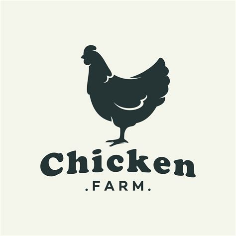 Chicken Farm Concept Logo For Natural Farm Products Logotype Isolated